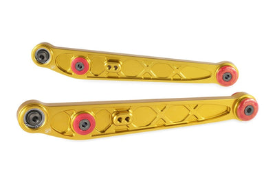 Skunk2 Racing Honda/Acura EK Alpha Series Rear Lower Control Arm Set - Gold - Suspension