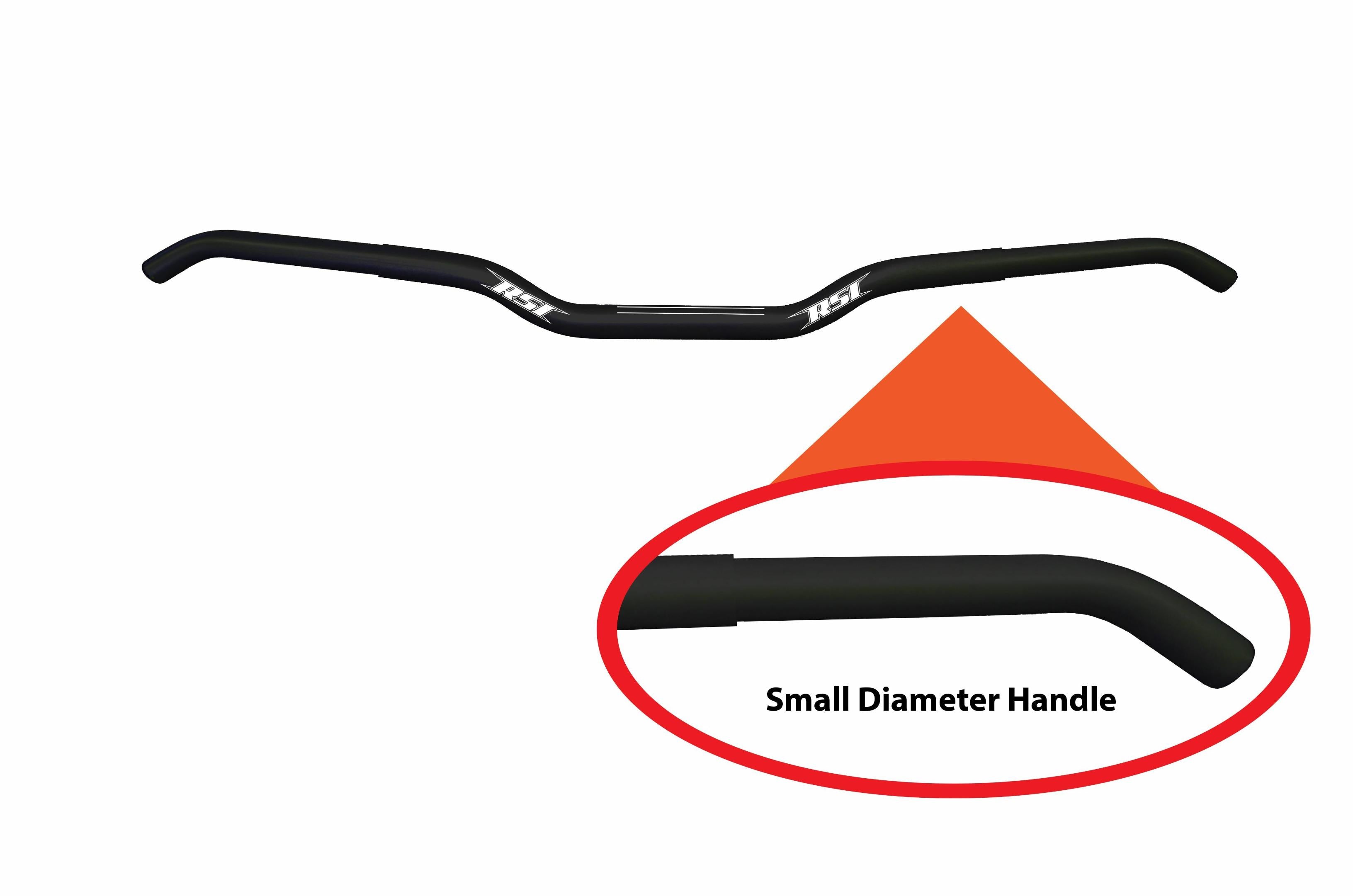 Rsi Slim Jim Narrow Handlebar Silver - Black - Snowmobile Collection