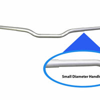 Rsi Slim Jim Narrow Handlebar Silver - Black - Snowmobile Collection