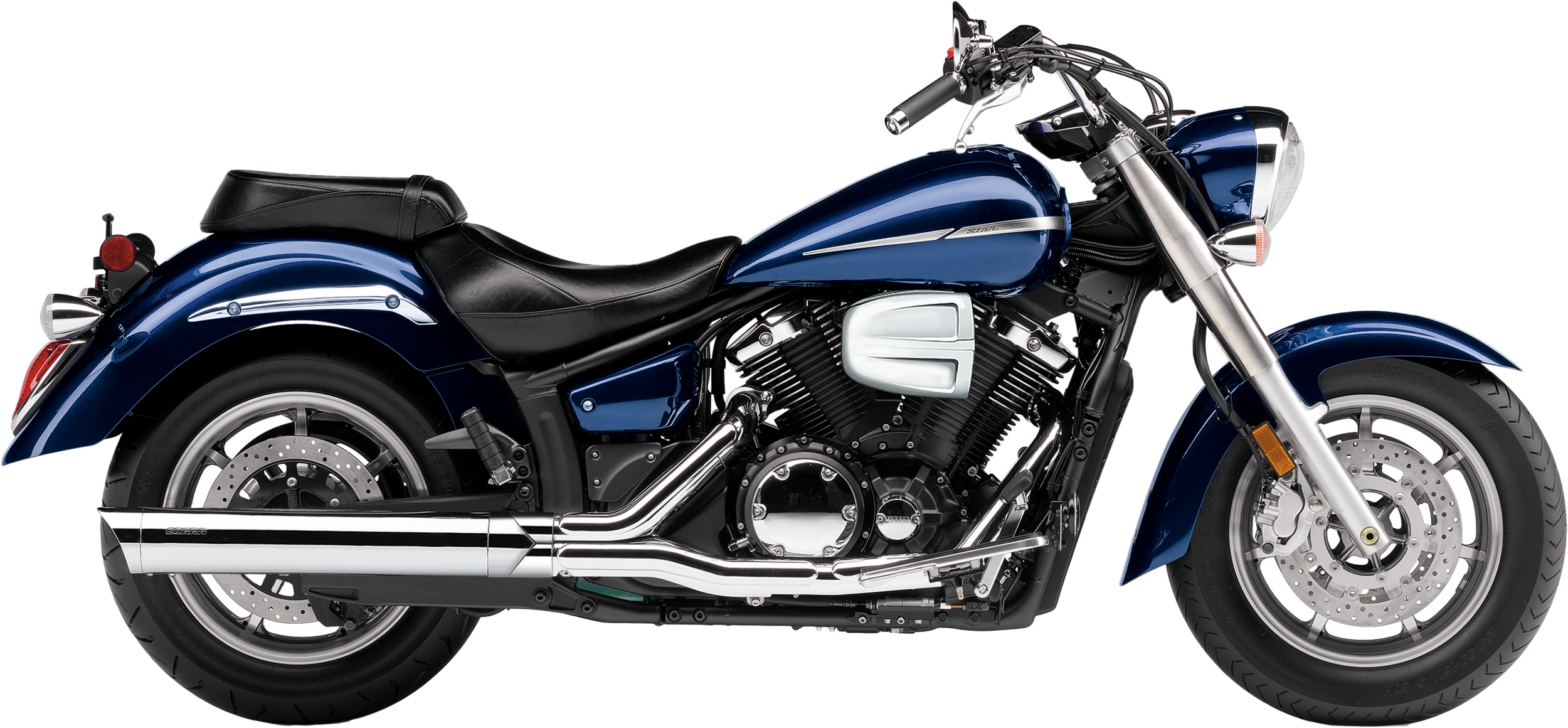COBRA Slip On W/Scalloped Tip Chrome Yam V Star 1300 07 18