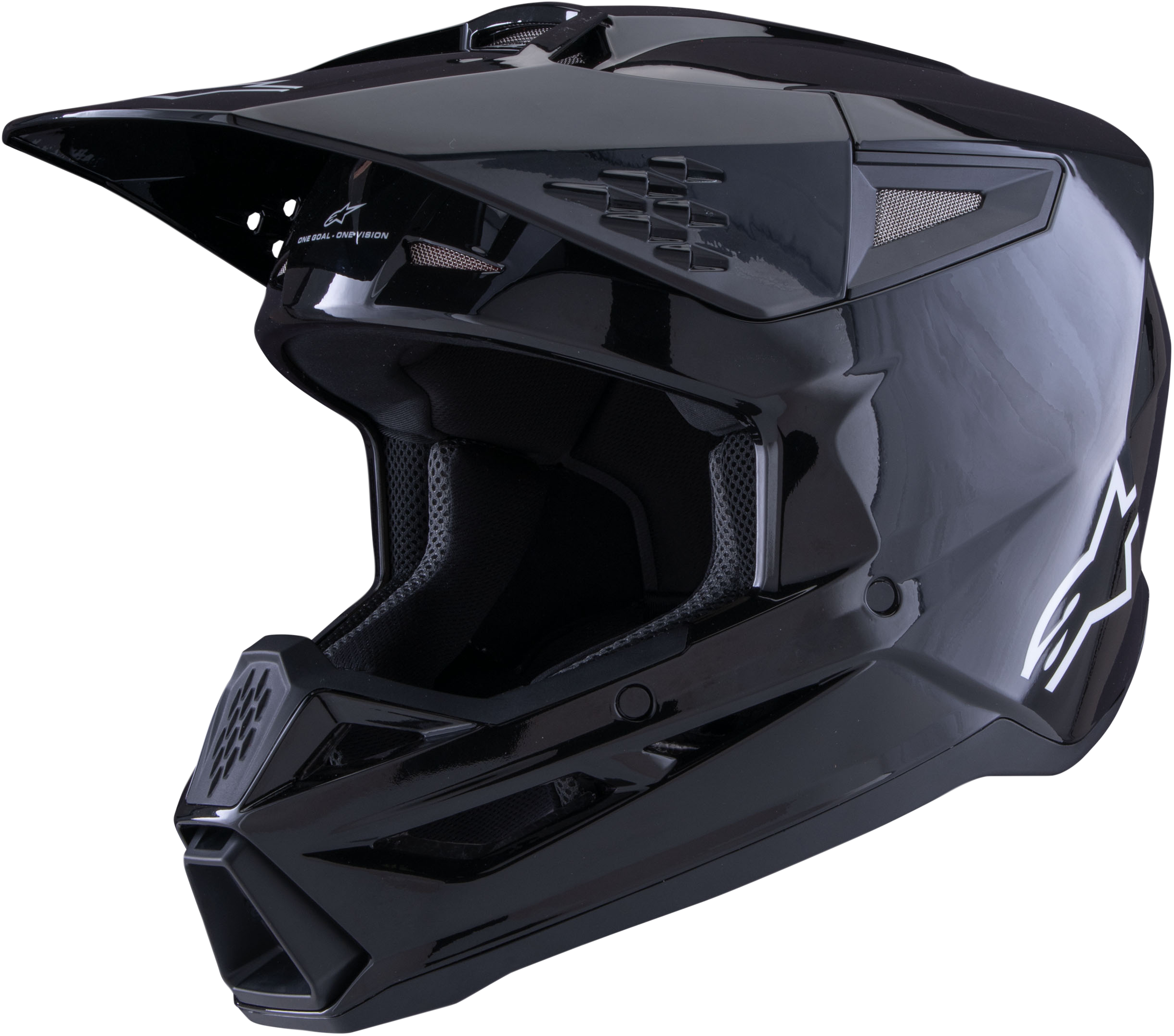 ALPINESTARS Sm3 Solid Helmet Black Glossy Xs - Helmets
