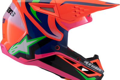 Alpinestars Sm3 Youth Deegan Helmet Orng Flo/prpl/pnk Fluo Ys