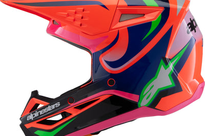 Alpinestars Sm3 Youth Deegan Helmet Orng Flo/prpl/pnk Fluo Ys
