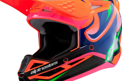 Alpinestars Sm3 Youth Deegan Helmet Orng Flo/prpl/pnk Fluo Ys - Orange Fluo/Purple/Pink / Medium