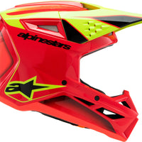 Alpinestars Sm3 Youth Fray Helmet Rd/ylw Fluo/blk Ys - Black/Orange/Yellow Fluo / Large