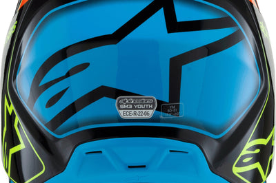 Alpinestars Sm3 Youth Fray Helmet Rd/ylw Fluo/blk Ys