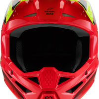 Alpinestars Sm3 Youth Fray Helmet Rd/ylw Fluo/blk Ys - Black/Orange/Yellow Fluo / Large