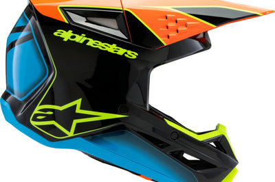 Alpinestars Sm3 Youth Fray Helmet Rd/ylw Fluo/blk Ys