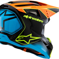 Alpinestars Sm3 Youth Fray Helmet Rd/ylw Fluo/blk Ys - Black/Orange/Yellow Fluo / Large