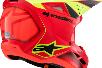 Alpinestars Sm3 Youth Fray Helmet Rd/ylw Fluo/blk Ys