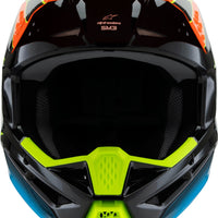 Alpinestars Sm3 Youth Fray Helmet Rd/ylw Fluo/blk Ys - Black/Orange/Yellow Fluo / Large