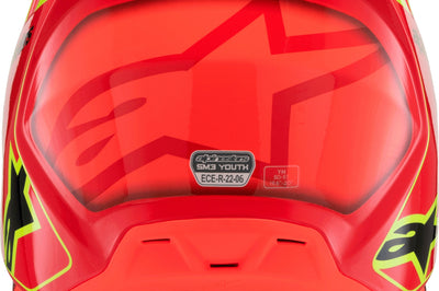 Alpinestars Sm3 Youth Fray Helmet Rd/ylw Fluo/blk Ys