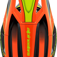 Alpinestars Sm3 Youth Fray Helmet Rd/ylw Fluo/blk Ys - Black/Orange/Yellow Fluo / Large