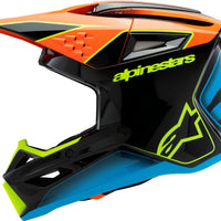 Alpinestars Sm3 Youth Fray Helmet Rd/ylw Fluo/blk Ys - Black/Orange/Yellow Fluo / Large