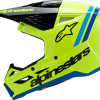 Alpinestars Sm3 Youth Radium Helmet Gry/blk/ylw Fluo Matte Ys - Yellow Fluo/Black/Blue / Large