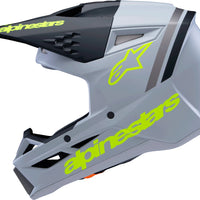 Alpinestars Sm3 Youth Radium Helmet Gry/blk/ylw Fluo Matte Ys - Yellow Fluo/Black/Blue / Large