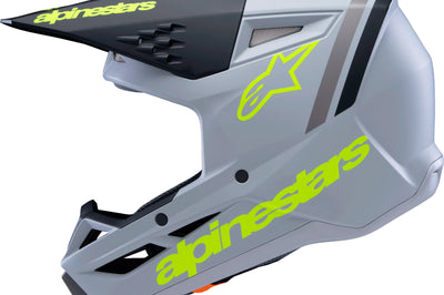 Alpinestars Sm3 Youth Radium Helmet Gry/blk/ylw Fluo Matte Ys