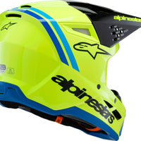 Alpinestars Sm3 Youth Radium Helmet Gry/blk/ylw Fluo Matte Ys - Yellow Fluo/Black/Blue / Large