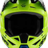 Alpinestars Sm3 Youth Radium Helmet Gry/blk/ylw Fluo Matte Ys - Yellow Fluo/Black/Blue / Large