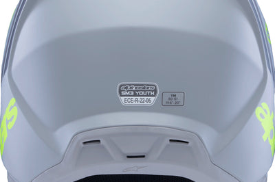 Alpinestars Sm3 Youth Radium Helmet Gry/blk/ylw Fluo Matte Ys