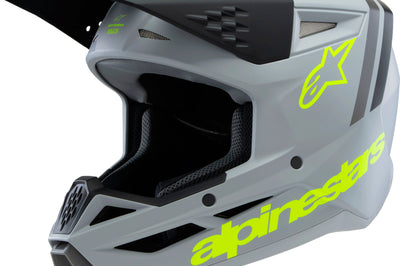 Alpinestars Sm3 Youth Radium Helmet Gry/blk/ylw Fluo Matte Ys - Grey/Black/Yellow / Large