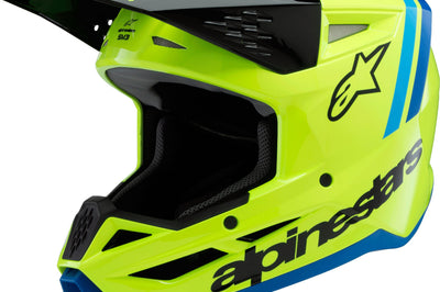 Alpinestars Sm3 Youth Radium Helmet Gry/blk/ylw Fluo Matte Ys - Yellow Fluo/Black/Blue / Large