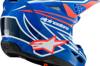 Alpinestars Sm3 Youth Wurx Helmet Blue/red/wht/blk Ys