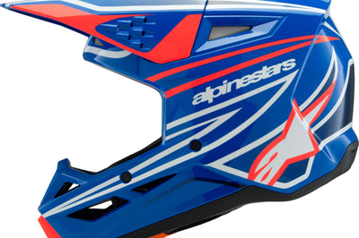 Alpinestars Sm3 Youth Wurx Helmet Blue/red/wht/blk Ys