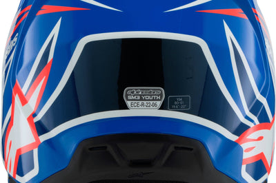 Alpinestars Sm3 Youth Wurx Helmet Blue/red/wht/blk Ys