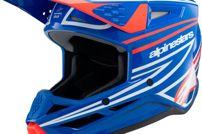 Alpinestars Sm3 Youth Wurx Helmet Blue/red/wht/blk Ys - Blue/Red/White/Black / Large