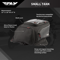 Fly Racing Small Tank Bag Black - Street Collection