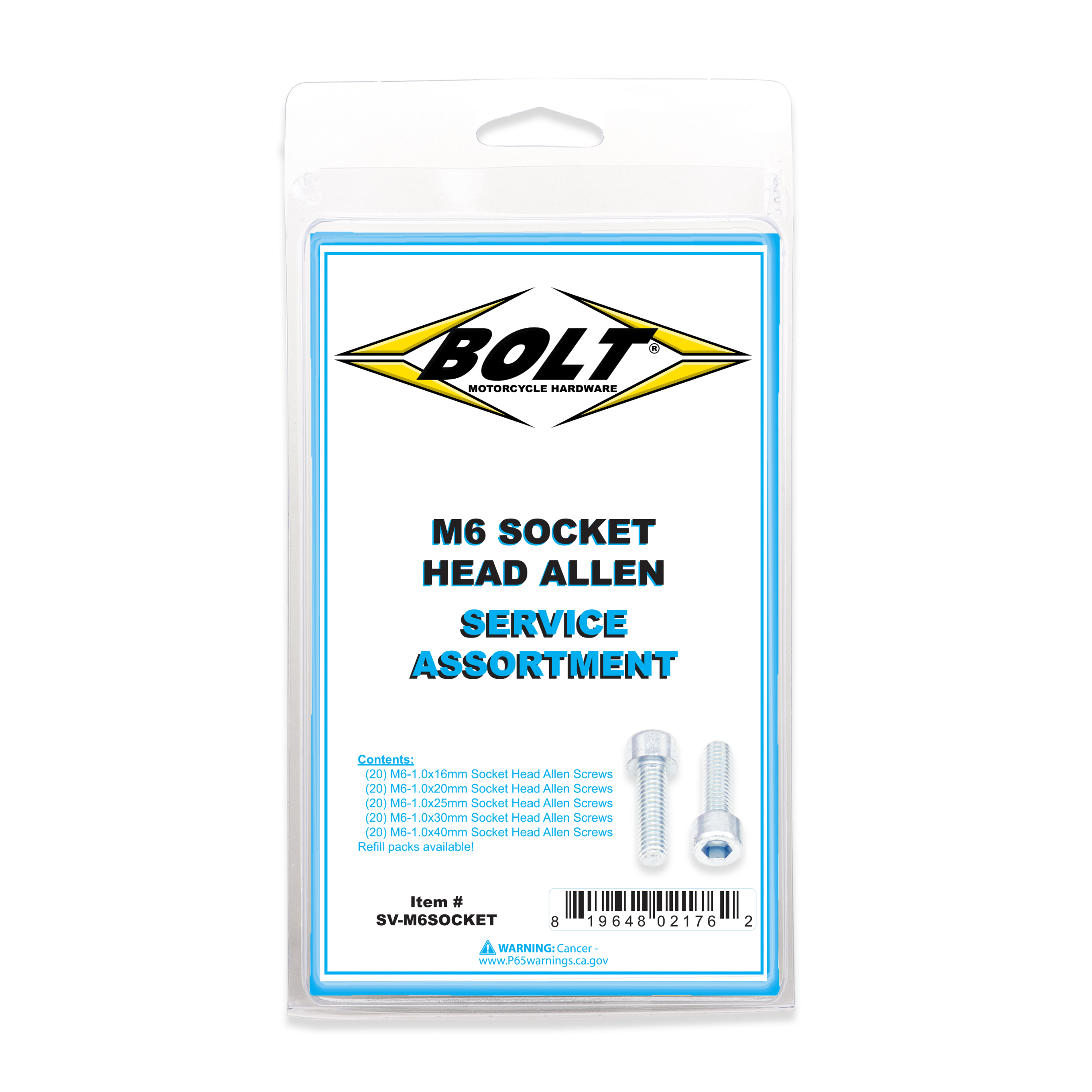 Bolt Smooth Socket Head Allen Assortment 80 Piece Kit - Tires & Wheels