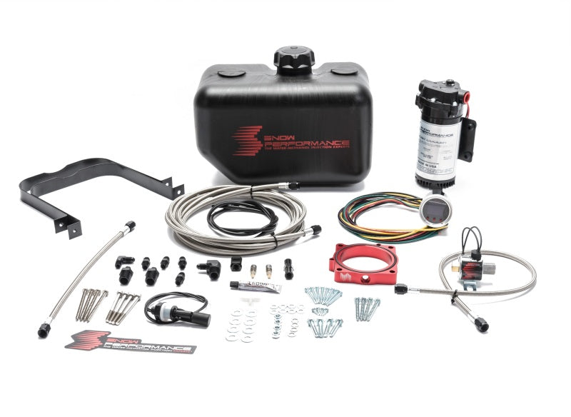 Snow Performance 08 + Charger Stg 2 Boost Cooler F/I Water Injection Kit (SS Braided Line & 4AN) - Forced Induction