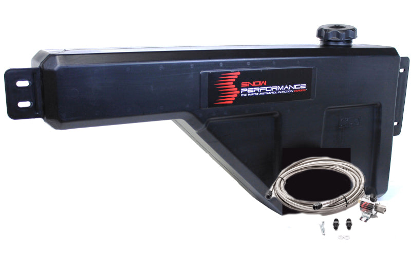 Snow Performance Water Tank Upgrade 10gal (w/Braided SS Line/Brackets/Solenoid/4AN Fittings) - Forced Induction