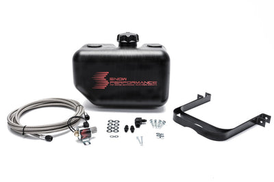Snow Performance Water Tank Upgrade 2.5gal Braided SS Line w/Bracket/Solenoid/Hose/Fittings - Forced Induction