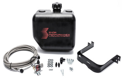 Snow Performance Water Tank Upgrade 2.5gal Braided SS Line w/Bracket/Solenoid/Hose/Fittings - Forced Induction