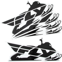 Fly Racing Snow Sticker 5/pk 15’’ Snowmobile Collection