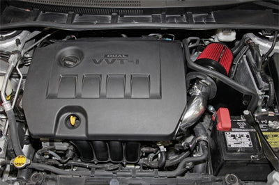 Spectre 09-14 Toyota Corolla 1.8L Air Intake Kit - Polished w/Red Filter - Systems