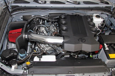 Spectre 10-18 Toyota FJ 10-15 4Runner V6-4.0L F/I Air Intake Kit - Polished w/Red Filter - Systems