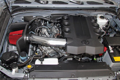 Spectre 10-18 Toyota FJ 10-15 4Runner V6-4.0L F/I Air Intake Kit - Polished w/Red Filter - Systems