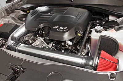 Spectre 11-17 Challenger/Charger 3.6L Air Intake Kit - Polished w/Red Filter - Systems