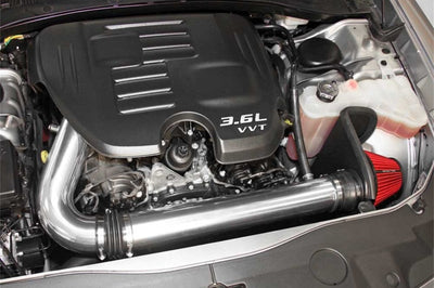Spectre 11-17 Challenger/Charger 3.6L Air Intake Kit - Polished w/Red Filter - Systems
