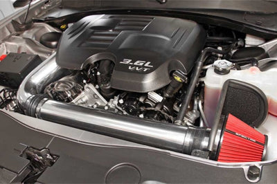 Spectre 11-17 Challenger/Charger 3.6L Air Intake Kit - Polished w/Red Filter - Systems