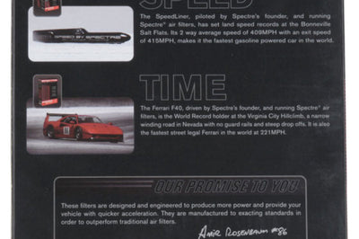 Spectre 13-18 Nissan Pathfinder 3.5L V6 F/I Replacement Air Filter - Filters