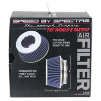 Spectre Adjustable Conical Air Filter 2-1/2in. Tall (Fits 3in. / 3-1/2in. / 4in. Tubes) - Blue - Filters