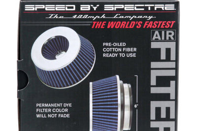 Spectre Adjustable Conical Air Filter 2-1/2in. Tall (Fits 3in. / 3-1/2in. / 4in. Tubes) - Blue - Filters
