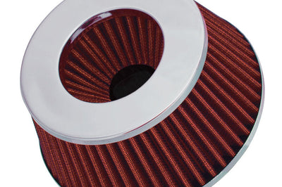 Spectre Adjustable Conical Air Filter 2-1/2in. Tall (Fits 3in. / 3-1/2in. / 4in. Tubes) - Red - Filters
