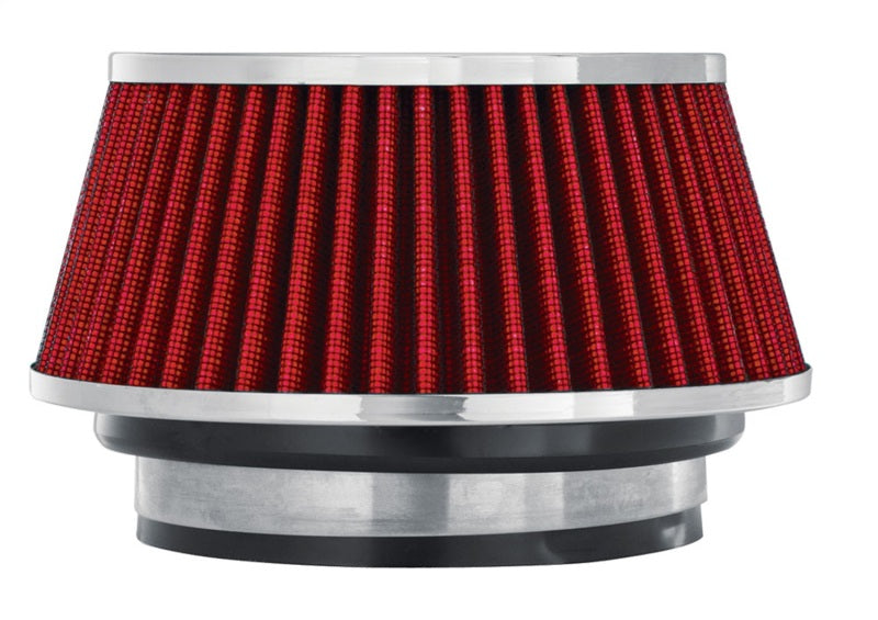 Spectre Adjustable Conical Air Filter 2-1/2in. Tall (Fits 3in. / 3-1/2in. / 4in. Tubes) - Red - Filters