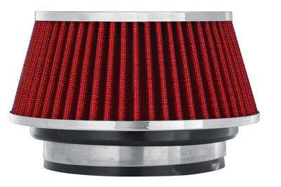 Spectre Adjustable Conical Air Filter 2-1/2in. Tall (Fits 3in. / 3-1/2in. / 4in. Tubes) - Red - Filters