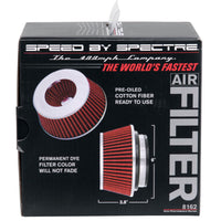Spectre Adjustable Conical Air Filter 2-1/2in. Tall (Fits 3in. / 3-1/2in. / 4in. Tubes) - Red - Filters